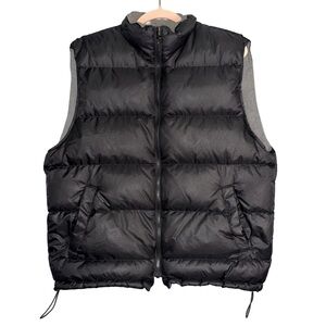 90s ProSpirit Reversible Black Quilted‎ Vest M